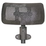Lorell Mesh High-Back Office Headrest, Black, for use Hi-Back Mesh Chairs, 1 Count