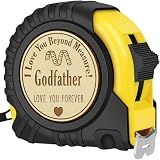 Fathers Day Godfather Gifts from Godchild, Godfather Proposal Gifts, Padrinos Proposal Gift, Will You Be My Godfather, Man of God Gifts for Men, Godparents Gifts for Baptism Tape Measure 25 FT Tool