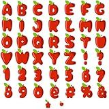 157 Pcs The Apples Bulletin Board Decoration Letters Numbers Alphabet Cutouts for Back to School Bulletin Board Decorations School Classroom Party Favors