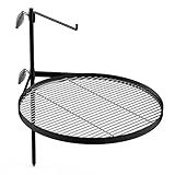 Stanbroil Fire Pit Campfire Grill Grate - Stainless Steel Swing Cooking Stand BBQ Grill, Portable Campfire Barbecue Rack for Outdoor Open Fire Cooking Camping