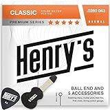 Classical Nylon Guitar Strings with Ball End - Fast&Easy Restring - Special Non-Slip Pick & 5 Accessories Inside - Silver Nylon Guitar Strings Classical Guitar - Cuerdas Guitarra