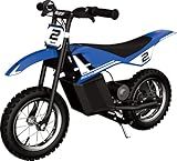 Razor MX125 Dirt Rocket Electric-Powered Bike with Authentic Motocross Geometry, Rear-Wheel Drive,100-watt, high-Torque, Chain-Driven Motor, for Kids 7+, Blue