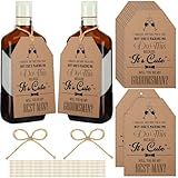 Feifeiya 10 Pcs Groomsman Proposal Card Label Set Groomsman Gift and Bridesmaid Gift 6" x 4" Proposal Box Hang Tag Bottle Label for Wedding Supplies (She Makes Me Do This)