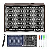 10000 Savings Challenge Box with 8 Saving Targets, Money Saving Box, Cash Vault Wooden Savings Box, Unbreakable Piggy Banks for Adults, Easter Money Cash Jar Coin Bank, Brown