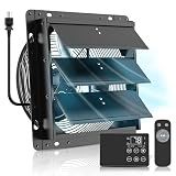 Ehiair 8'' Upgraded Shutter Exhaust Fan with Thermostat & Remote Control