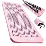 ANGENIL Heat Resistant Silicone Flat Iron Mat Pouch, For Travel Dual Voltage Curling Iron Wand, Hair Straightener, Automatic Wireless Curlers, Crimper Hair Iron, Styling Tools, Curling Brush For Women