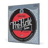 D'Addario Guitar Strings - Pro-Arte Classical Guitar Strings - EJ45FF Carbon Strings - Silver Plated Wrap, Composite Dynacore, Carbon Trebles - Normal Tension