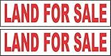 2-6x24 Land for Sale Real Estate Rider Sign Red