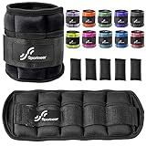 Sportneer Adjustable Ankle Weights Set - 1 Pair (2-10 lbs) Removable Sandbags for Women & Men, Comfortable Neoprene Leg Weights for Walking, Running, Pilates, Yoga, Home Workout & Physical Therapy