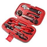 Household Hand Tools - 9-Piece Tool Set Includes Adjustable Wrench, Screwdriver, Pliers, and More - Tool Kit for the Home, Office, and Car by Stalwart
