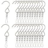 MYYZMY 24 Pack Swivel Hooks Clips for Hanging Wind Chimes, Crystal Twisters, Outdoor Ornaments Party Supply