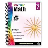 Spectrum 7th Grade Math Workbooks, Ages 12 to 13, 7th Grade Math, Algebra, Probability, Statistics, Ratios, Positive and Negative Integers, and Geometry Workbook - 160 Pages