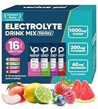 Venture Pal High Sodium Sugar-Free Electrolyte Powder Packets - Hydration Packets with Sodium, Potassium & Magnesium | Zero Calories | Keto, Vegan, and Paleo Friendly | 16 Sticks
