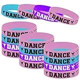 BignzwUra 24PCS Ballet Dance Party Rubber Wristbands Dacing/Dance Movements Ballerina First 21st Birthday Party Favors Supplies Decorations Favor Stuffers Silicone Wristband
