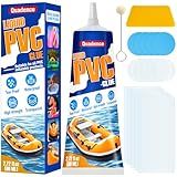 Quadence Pool Patch Repair Kit, Transparent Air Mattress Repair Kit Waterproof PVC Glue for Inflatables, Air Mattress, Hot Tubs, PVC Boat, Bounce House, Kayak, Swimming Ring | UV-Resistant Heavy Duty
