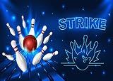 BELECO 7x5ft Fabric Bowling Backdrop for Photography Bowling Birthday Party Decorations Backdrop Let's Strike Up Some Fun Photo Backgrounds Bowling Theme Cake Table Decor Banner Photo Studio Props