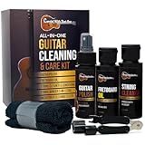 Guitar Cleaner Polish, String Cleaner, Winder and Fretboard Oil Care Kit | MADE IN USA | Guitar Oil and Cleaner for Body, Strings and Fretboard Fingerboard - Cleans, Polishes, and Protects