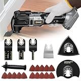 DIYtoolifz Cordless Oscillating Tool Compatible with Dewalt 20V Battery, 6 Variable Speed Brushless-Motor Oscillating Multi Kit for Cutting Wood Drywall Nails Remove Grout & Sanding(Tool Only)