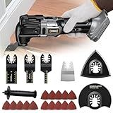 DIYtoolifz Cordless Oscillating Tool Compatible with Dewalt 20V Battery, 6 Variable Speed Brushless-Motor Oscillating Multi Kit for Cutting Wood Drywall Nails Remove Grout & Sanding(Tool Only)