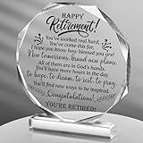 Chunful Happy Retirement Gifts for Women Men May You Be Proud Keepsake and Paperweight Retirement Plaque Inspirational Farewell Gifts for Retired Teacher Police Firefighter(New Tomorrow)