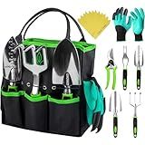 GROWIT Heavy Duty Gardening Tools - 22-Piece Gardening Gifts for Women, Men, Mom, Dad - Durable, Ergonomic Garden Tools Set