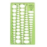 Pacific Arc Even Ellipse Master Template Guide, 79 Ellipses in 5 projections of 20, 30, 40, 50, and 60 Degrees
