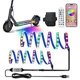 StoneBanks Scooter Lights for Night Riding, 60LEDs Lights for Scooter Remote & APP Controlled RGB Colorful Skateboard Lights, Longboard Light Strip Waterproof Electric Scooter Accessories 2 in 1