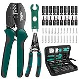 NOYAFA Solar Crimping Tool Kit for Solar Panel Connectors, a Crimper, a Wire Stripper, 10 Pairs of Solar Wire Connectors, a Spanner Wrench for Solar Cable Connectors