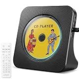 Gueray CD Player Portable Bluetooth Desktop CD Player for Home (Black)