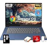 Lenovo IdeaPad Slim 3 Chromebook Laptop for Students - 14'' FHD Touchscreen, 8-Core MediaTek Kompanio 520, Lightweight, 4GB RAM, 64GB eMMC & 256GB Micro SD Card, Wi-Fi 6, Chome OS, W/Accessories