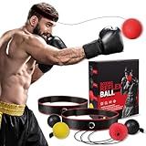 KTEBO® Boxing Reflex Ball Headband Set - Includes 4 Different Balls and 2 Adjustable Headbands for Beginner Proficiency Improvement, Great Boxing Equipment, Perfect Stocking Stuffers