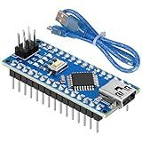MakerFocus Pre-Soldered Nano V3.0 Board ATmega328P Microcontroller CH340 Chip 5V 16M with USB Cable Compatible with Arduino IDE(Mini USB B Port)
