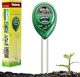 Suplong 3-in-1 Soil Moisture Meter, Upgraded Stainless Steel Probe Soil pH/Light/Moisture Meter for Plants, Soil Tester for Garden, Farm, Lawn, Indoor & Outdoor (No Battery Needed)