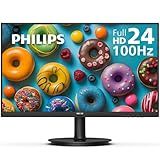 PHILIPS 241V8LB 24 inch Frameless Full HD (1920 x 1080) 100Hz Monitor, VESA, HDMI x1, VGA Port x1, Eye Care, 4 Year Advance Replacement Warranty