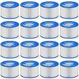 Macaberry Type Ⅵ Hot Tub Spa Filter Replacement Compatible with Lay-Z-Spa, Coleman SaluSpa 90352E 58323, Inflatable Hot Tub, Swimming Pool Pump Filter Type Ⅵ Cartridge, 16 Pack
