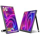 Veout 16" Portable Monitor, 1920 * 1200P IPS Laptop Monitor with USB-C, Freesync HDMI Gaming Monitor Featuring a Kickstand, Available in Four Colors, 0.3" Ultra-Slim for Travel and Office Use