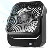 UHUZZ Cruise Ship Approved Magnetic Fan – Rechargeable & Plug-In, 5-Speed Adjustable, Quiet Operation, 6–30 Hour Battery Life, Must-Have for 2025 Cruises