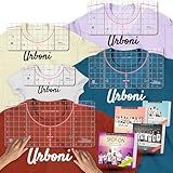 (5 Sizes) Tshirt Ruler Guide for Vinyl Alignment – T Shirt Measurement Tool, Center Placement Guide for Heat Press, Shirt Ruler, Left Chest Logo, DTF, HTV, Sublimation, Shirt Alignment Tool