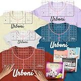 (5 Sizes) Tshirt Ruler Guide for Vinyl Alignment – T Shirt Measurement Tool, Center Placement Guide for Heat Press, Shirt Ruler, Left Chest Logo, DTF, HTV, Sublimation, Shirt Alignment Tool