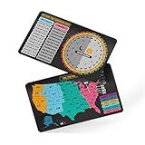 Military Time Conversion Chart & USA Time Zone Map Chart | Full Color Pocket Reference Guide | Stainless Steel Wallet-Sized ID Card 3.5" x 2.25" | Desk Accessories for Nurse, Military, and Businesses