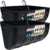 Chicken Feeder Waterer, Goat Feeder - 2 Pack, 5.5 Quart, for Goats Chickens Duck Sheeple Dogs Piglets Deers Gooses, Turkeys, Goat Supplies(Appearance Patent Product)