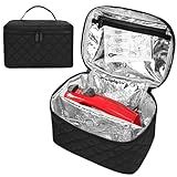 FURIMETY Quilted Electric Hand Mixer Carrying Bag for KitchenAid 5/6/7/9 Ultra Power Speed Mixers, Hand Mixer Electric Handheld Bag with Handle for Kitchenaid Mixer Attachments, Black