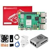 Yahboom Pi 5 8GB Starter Kit with 27W 5.1V/5A Power Adapter Heat Sink and ABS Case (Pi5 8GB, Classic Basic Kit)