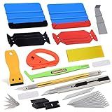 NEWISHTOOL Car Wrap Tools PPF Installation Kit Vinyl Wrap Tool Kit with Felt Squeegee, Film Cutter, Bubble Release Pen, Utility Knife for Car Wrapping, Window Tint Application & Wallpaper Smoothing
