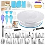 Kootek 96PCs Cake Decorating Kits, Baking Supplies Tools with Cake Stand Turntable, Piping Bags and Tips, Cake Leveler, Frosting Icing Spatulas & More Accessories for Cake Cupcake Decorations
