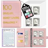 100 Envelopes Money Saving Challenge Binder, A5 Savings Challenges Book with Envelopes & Reusable Tracker, Savings Binder - Save $5050 in Fun & Motivating Way, A5
