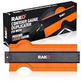 RAK Contour Gauge - 10 Inch Edge Profile Measuring Tool, Lock - Adjustable Irregular Shape Outline of Flooring, Laying Tile, Woodwork, Construction, Ideal Gifts for Dad, Men