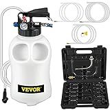 VEVOR Transmission Fluid Pump 2 Way ATF Refill System Dispenser, Oil and Liquid Extractor 10 Liter Large Capacity, Automatic Transmission Fluid Pump Tool Set with 14 Pieces ATF Filler Adapters