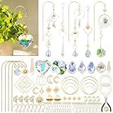 DIY Sun Catcher Kits for Adults, 260 pcs Crystal Suncatchers Making Suppliers for Garden Plant Windows Hanging Art and Crafts for Women Valentines Mother's Day Birthday Gifts Home Decor