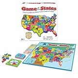 Game of The States with 1970's Original Artwork, by Winning Moves Games USA, Children's Pick Up and Deliver Game, for 2 to 4 Players, Ages 8 and up